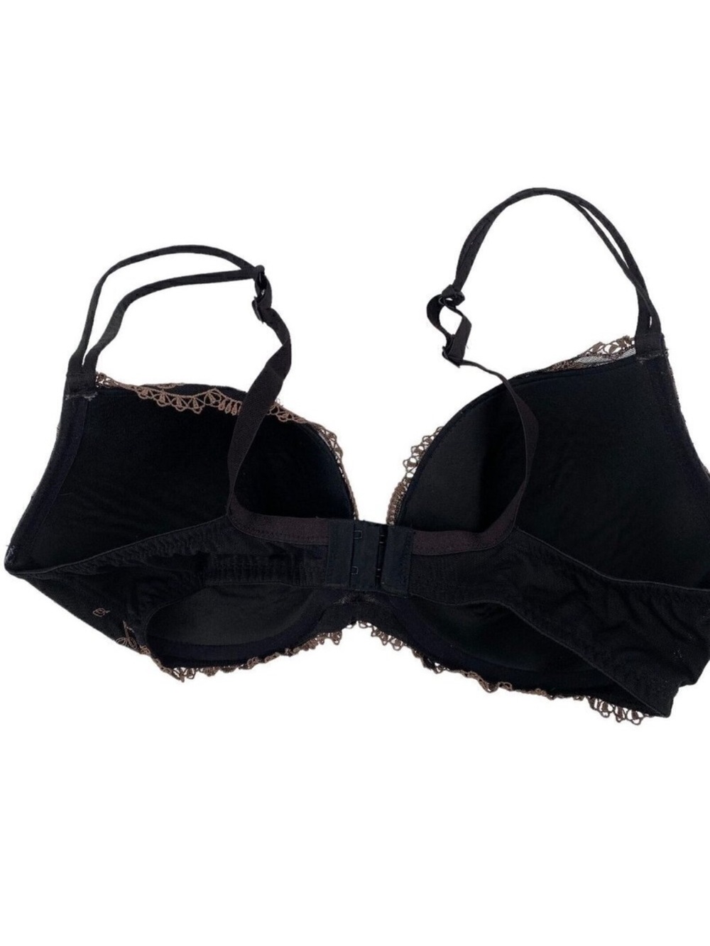 Ambrielle Women Bra 36DD Black Extreme Push Up Lace Underwire Adjustable Straps - Picture 2 of 6